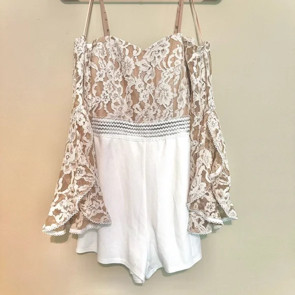 Look Pretty Nude Fashion Nova Romper - Picture 2 of 5